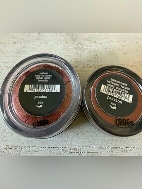 BareMinerals Eye Color PASSION Glimmer Powder Eyeshadow Eyecolor Lot x2 Rare